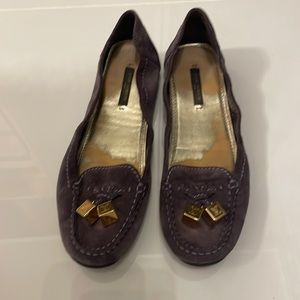 Louis VuittonPurple suede with gold logo